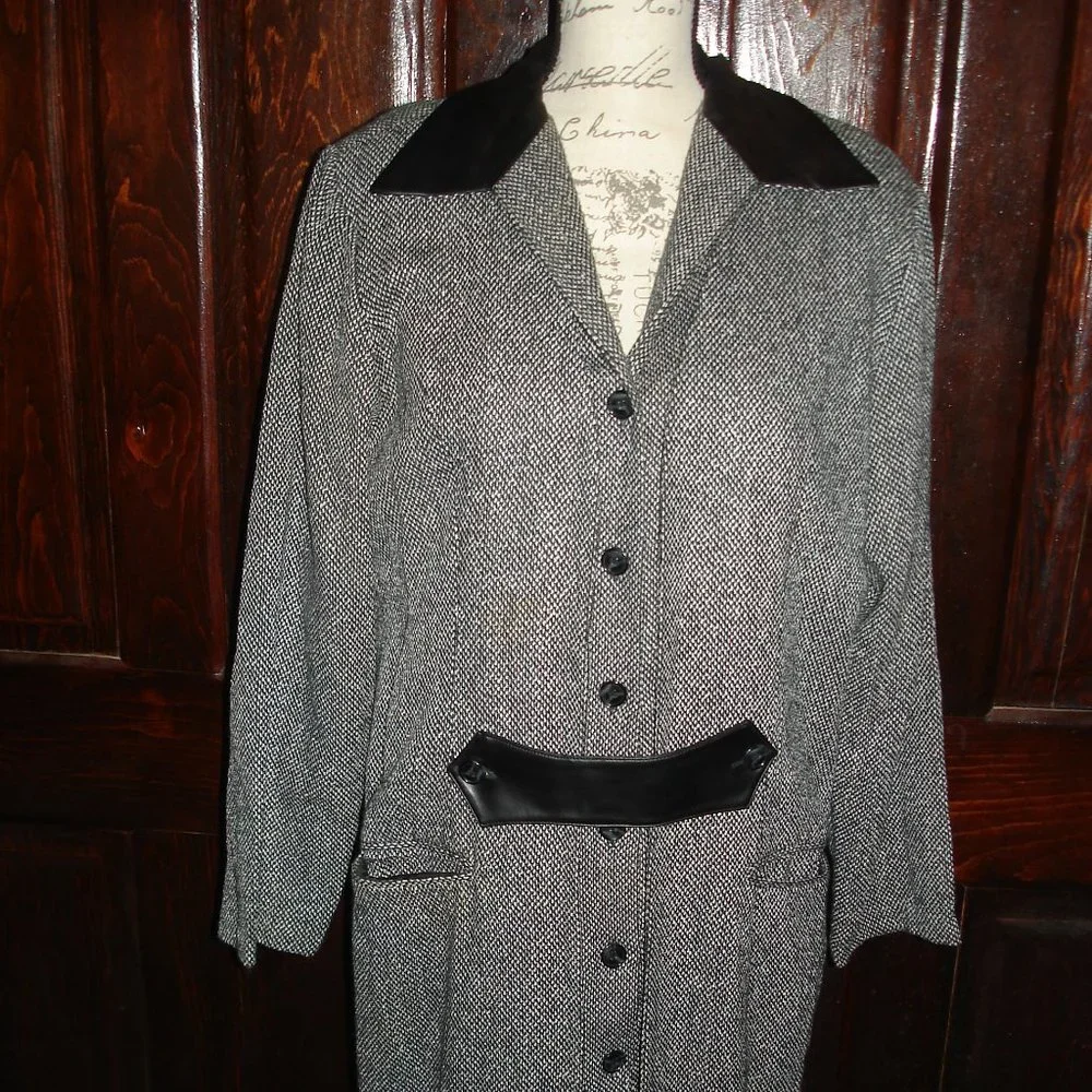 Grey & Black Midi dress & cover - Picture 1 of 7